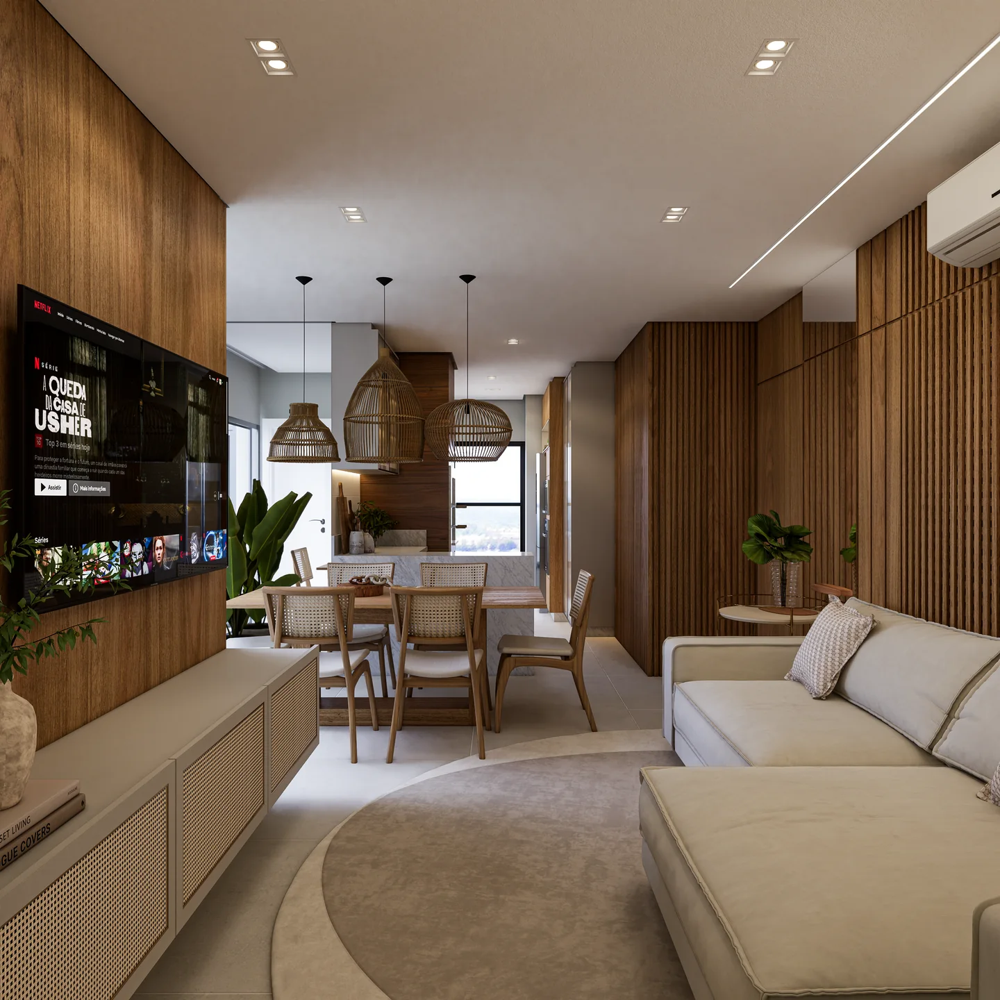 Living da cobertura — Kora Residence
